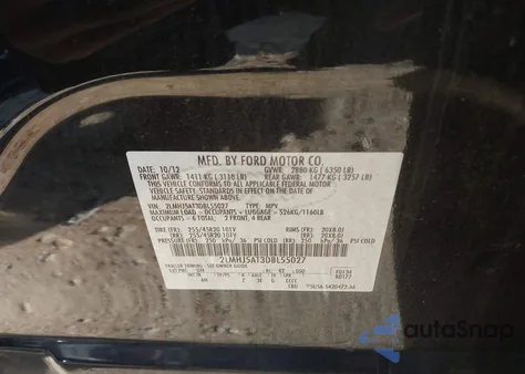 2013 Lincoln Mkt Ecoboost from USA, damaged, VIN 2LMHJ5AT3DBL55027